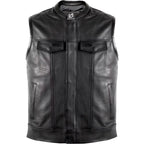 Biker Motorcycle Jeans Style Leather Vest MDM9029 | Genuine Leather Men’s Vest