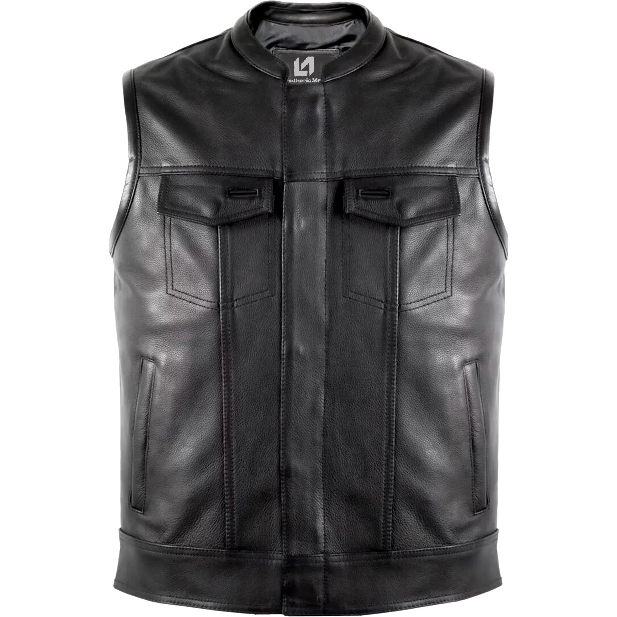 Biker Motorcycle Jeans Style Leather Vest MDM9029 | Genuine Leather Men’s Vest