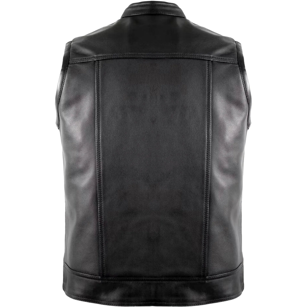 Biker Motorcycle Jeans Style Leather Vest MDM9029 | Genuine Leather Men’s Vest