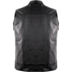 Biker Motorcycle Jeans Style Leather Vest MDM9029 | Genuine Leather Men’s Vest