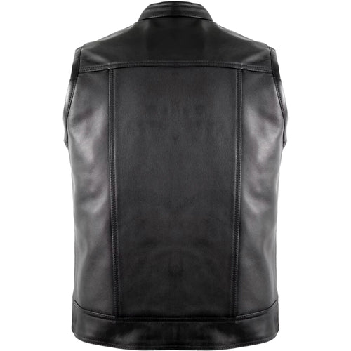 Biker Motorcycle Jeans Style Leather Vest MDM9029 | Genuine Leather Men’s Vest