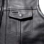 Biker Motorcycle Jeans Style Leather Vest MDM9029 | Genuine Leather Men’s Vest