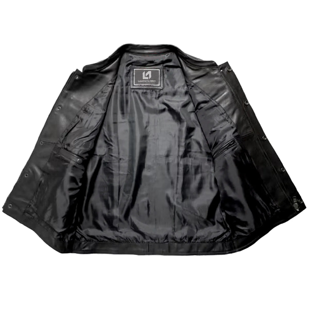 Biker Motorcycle Jeans Style Leather Vest MDM9029 | Genuine Leather Men’s Vest