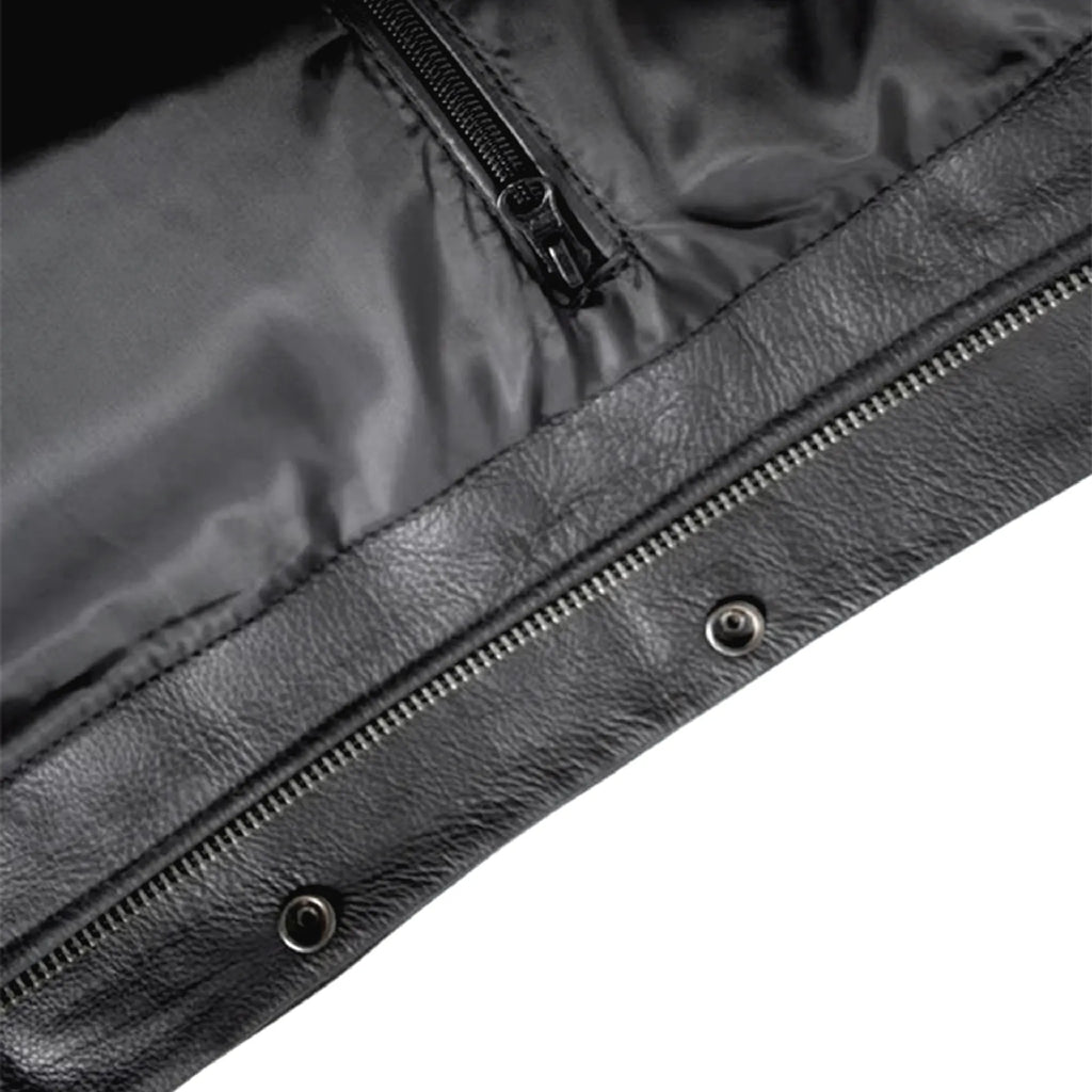 Custom Biker Leather Vest Diamond Quilted Shoulder MDM9198 | Men’s Motorcycle Vest