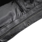 Custom Biker Leather Vest Diamond Quilted Shoulder MDM9198 | Men’s Motorcycle Vest