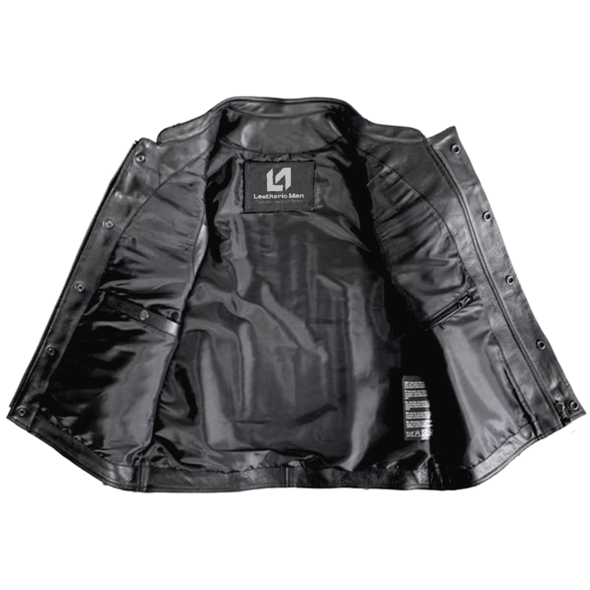 Custom Biker Leather Vest Diamond Quilted Shoulder MDM9198 | Men’s Motorcycle Vest