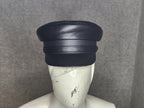 Biker Cosplay Leather Police Style Cap