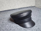 Biker Cosplay Leather Police Style Cap