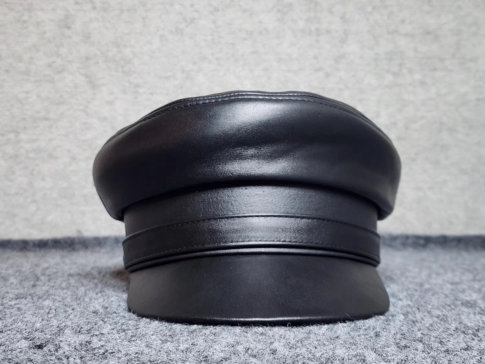 Biker Cosplay Leather Police Style Cap