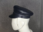 Biker Cosplay Leather Police Style Cap