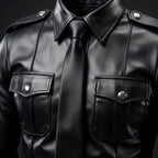 Biker Style Men’s Leather Shirt | Classy Design Genuine Leather