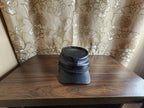 Black Leather Kepi Hat