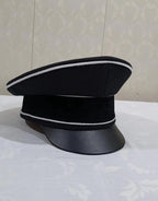 Black Military Peaked Cap