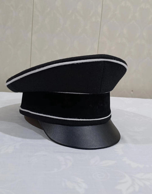 Black Military Peaked Cap