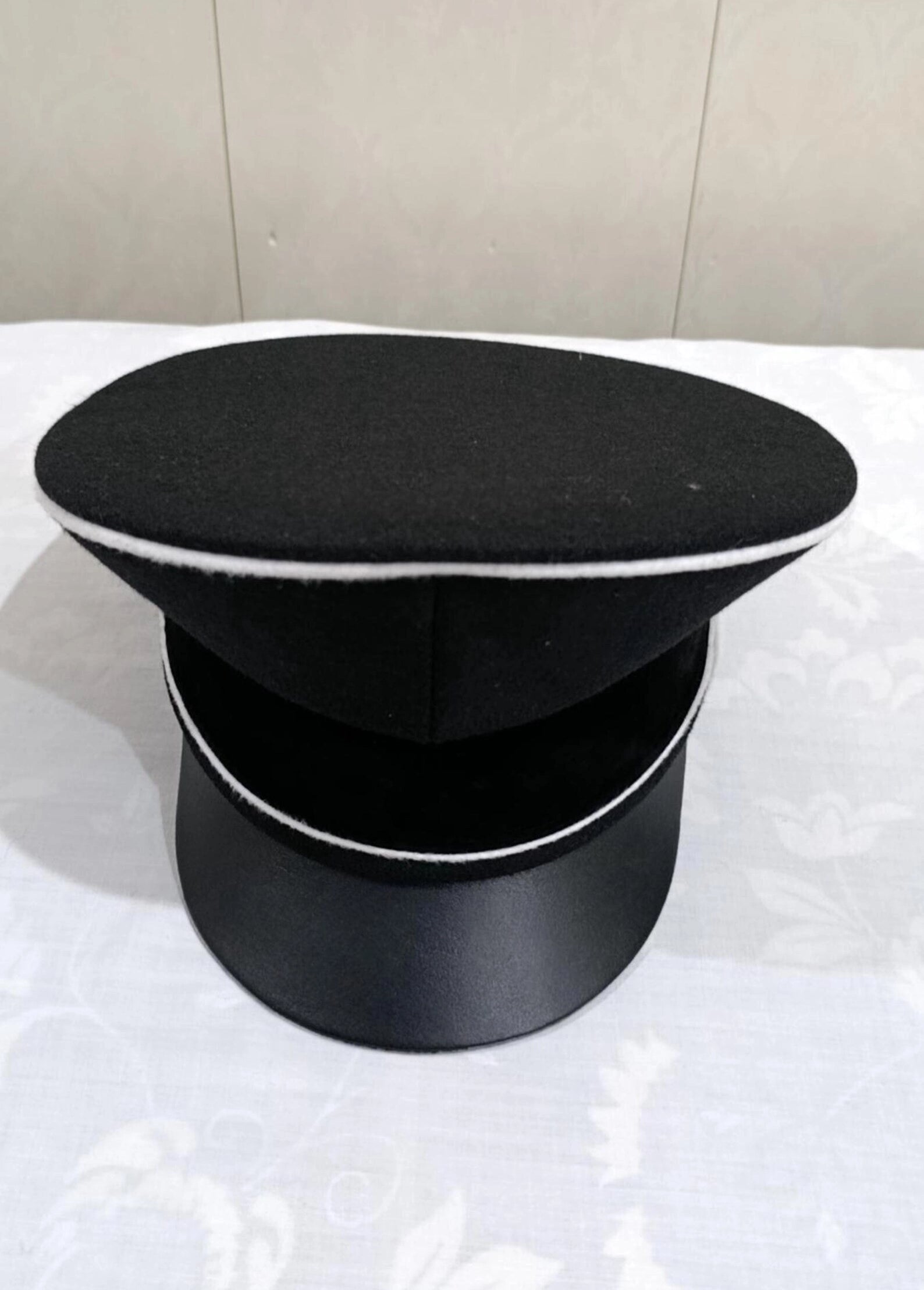 Black Military Peaked Cap