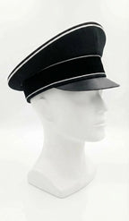 Black Military Peaked Cap