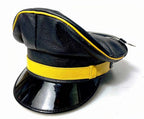 Black & Yellow Biker Leather Muir Cap