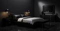 Black and Silver Leather Bedsheet Set