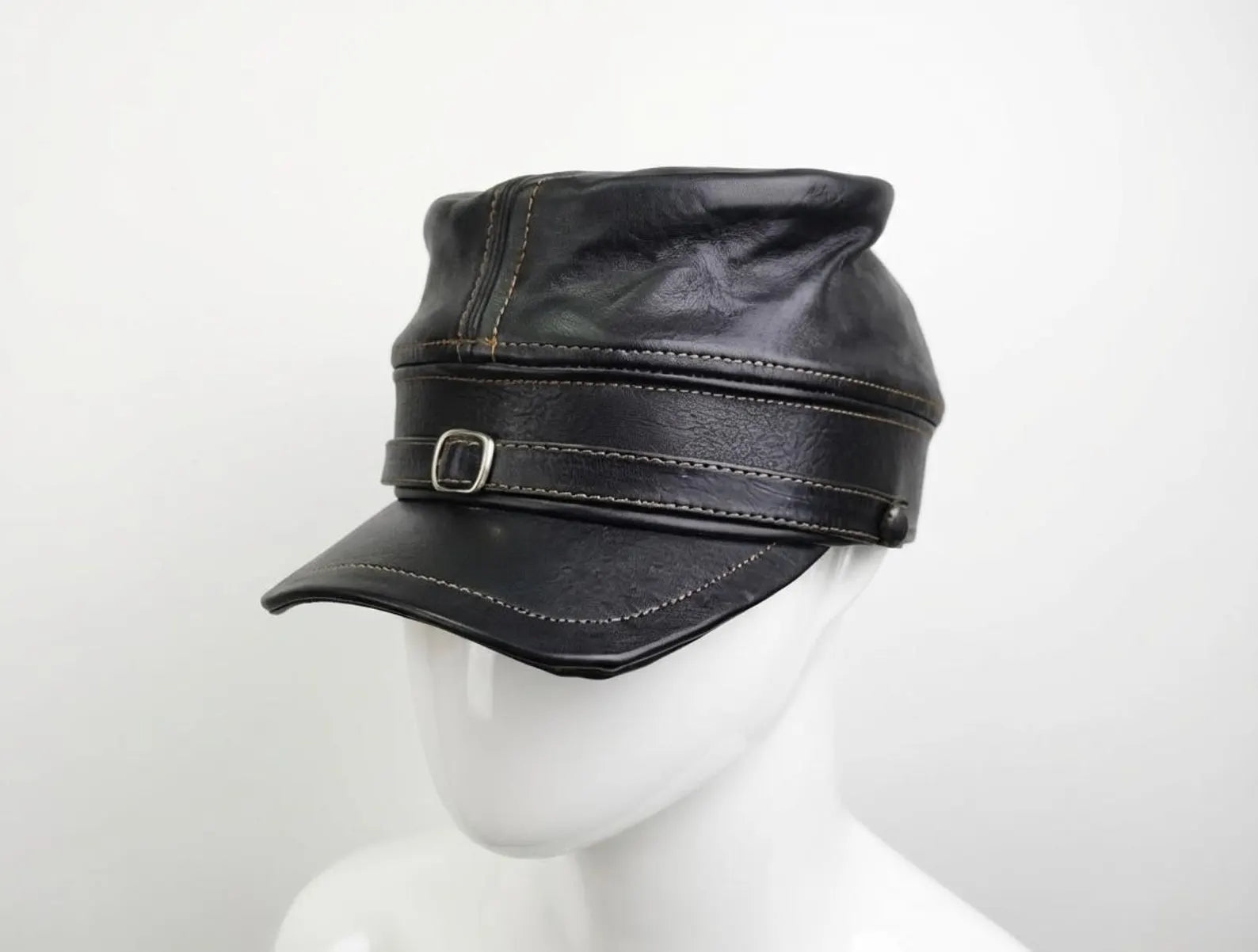 Civil War Military Forage Leather Cap