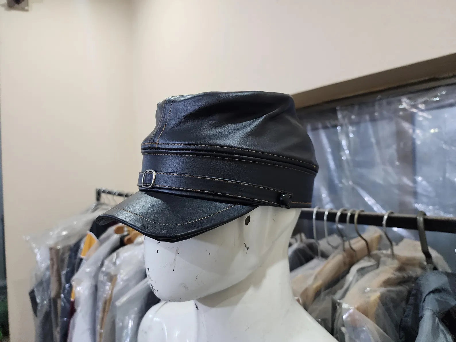 Civil War Military Forage Leather Cap