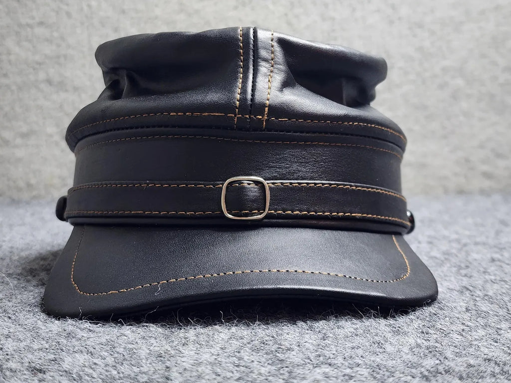 Civil War Military Forage Leather Cap