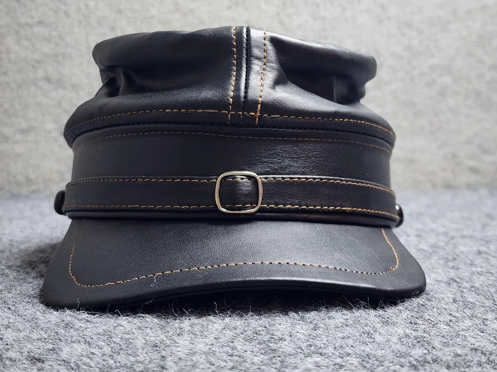 Civil War Military Forage Leather Cap