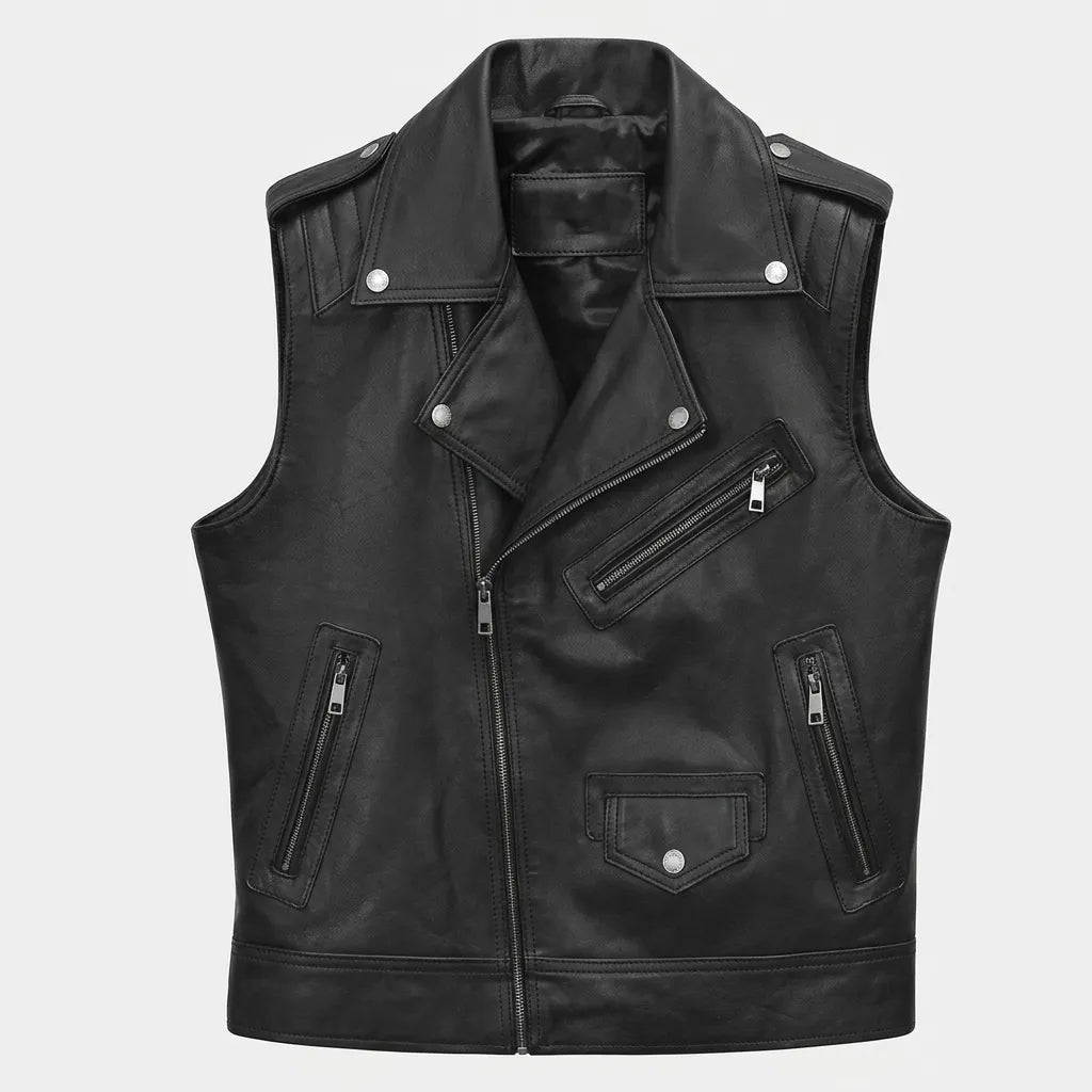 Classy Design Leather Vest for Men | Premium Stylish Leather Vest