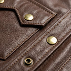 Dark Brown Leather Shirt for Men | Genuine Leather Stylish Shirt
