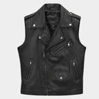 Fitted Sheepskin Leather Vest for Men | Slim Fit Premium Leather Vest