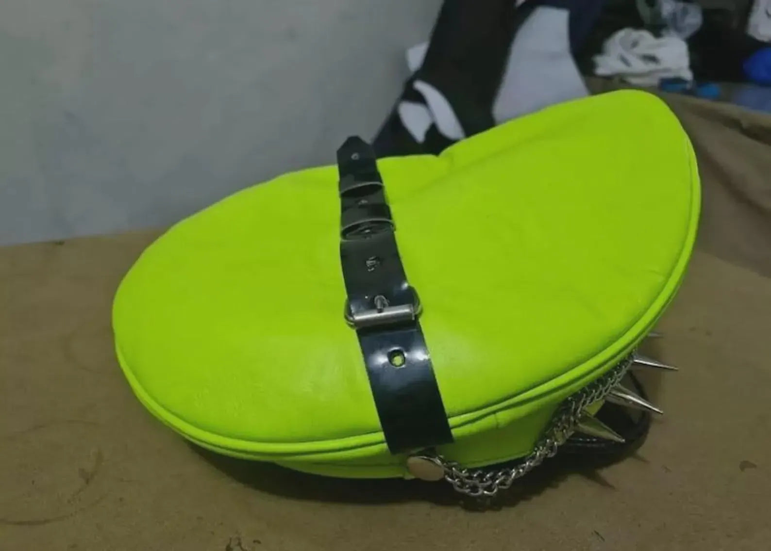 Genuine Leather Neon Parrot Army Muir Cap