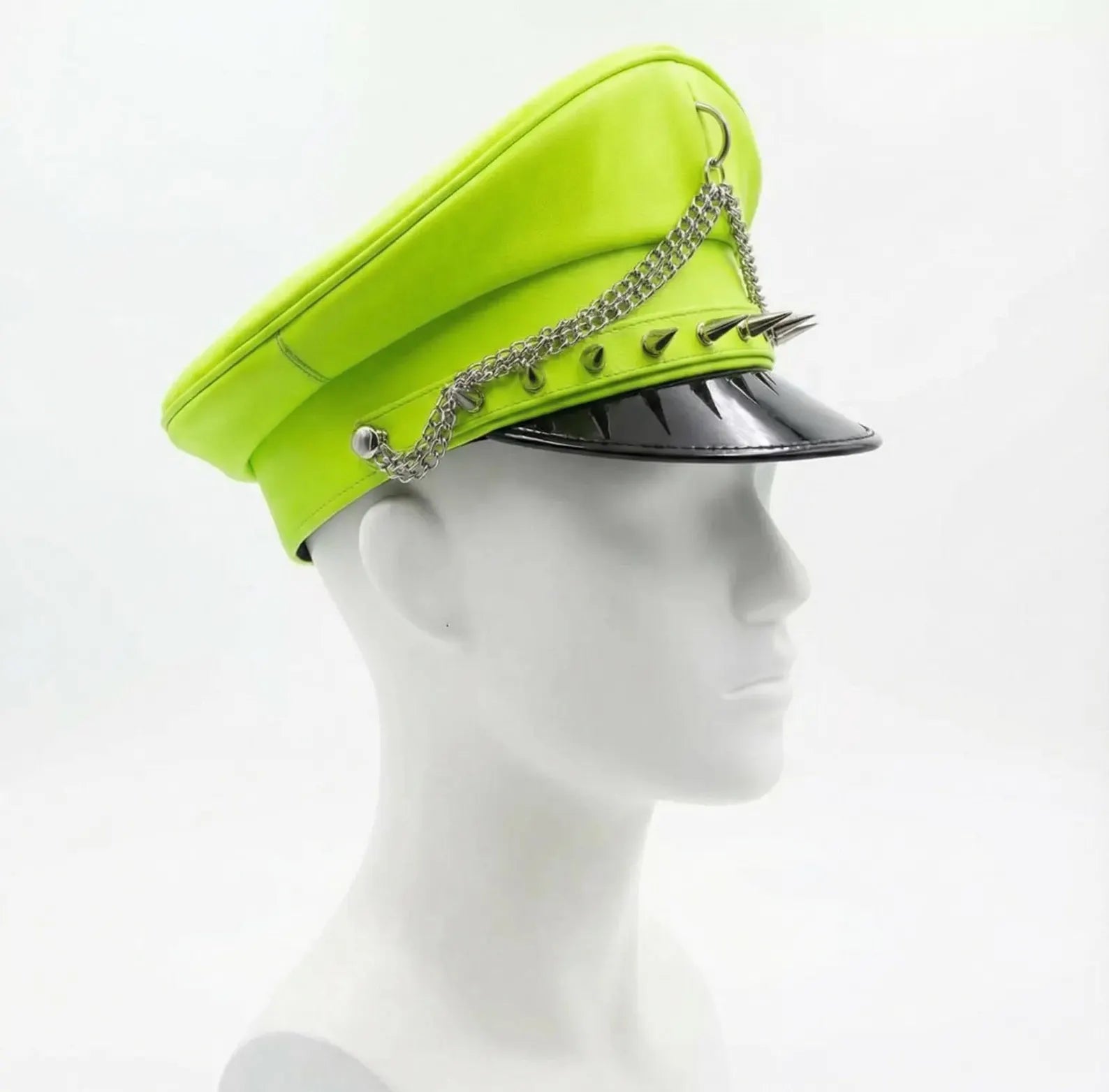 Genuine Leather Neon Parrot Army Muir Cap