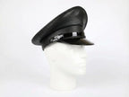 Genuine Leather Police-Style Cap