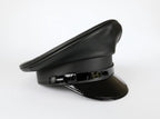 Genuine Leather Police-Style Cap