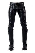 Gay Zip Leather Pants for Men