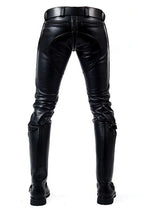 Gay Zip Leather Pants for Men