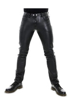 Men's Classic Leather Jeans Pant