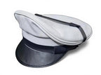 Genuine White Sheepskin Biker Cap
