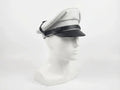Genuine White Sheepskin Biker Cap