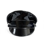 Glossy Vegan Leather Biker Cap