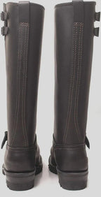 Double Strap Leather Biker Boots