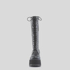 Knee High Lace-Up Goth Boots