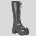 Knee High Lace-Up Goth Boots
