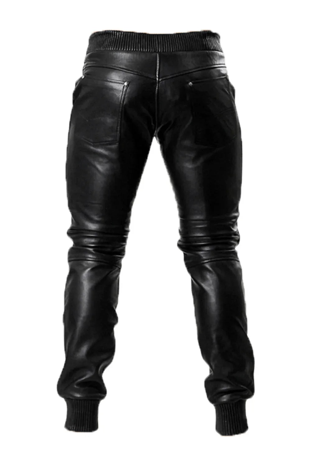 Cowhide Leather Jogger Pants for Men