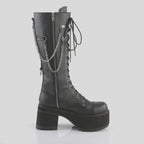 Leather Knee High Platform Boots