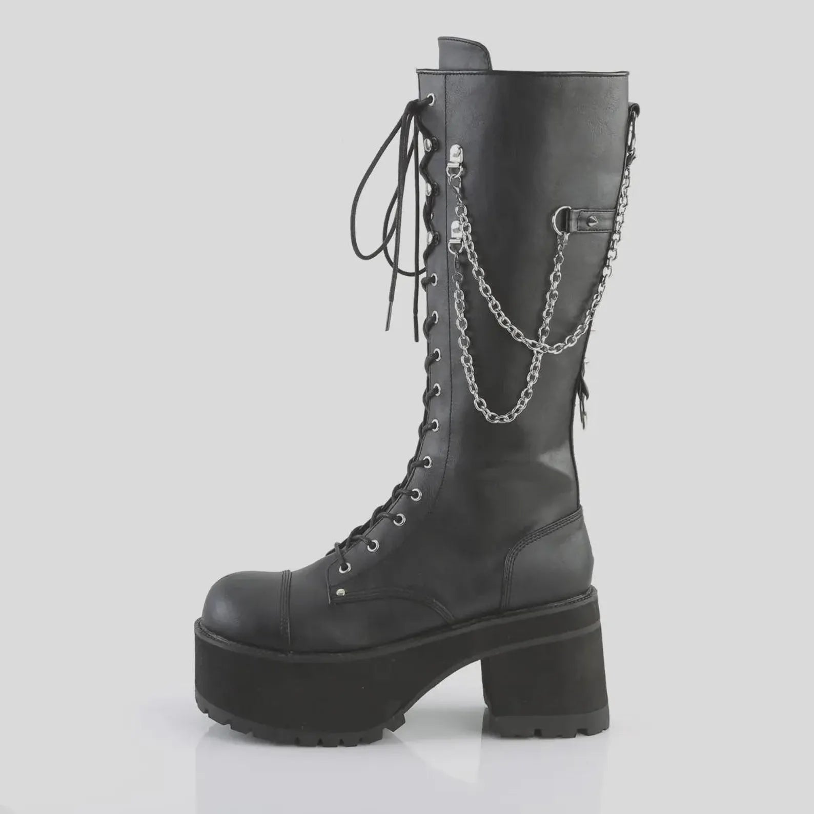 Leather Knee High Platform Boots
