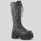 Leather Knee High Platform Boots