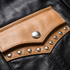 Leather Shirt for Men with Full Button Closure  Genuine Leather Shirt