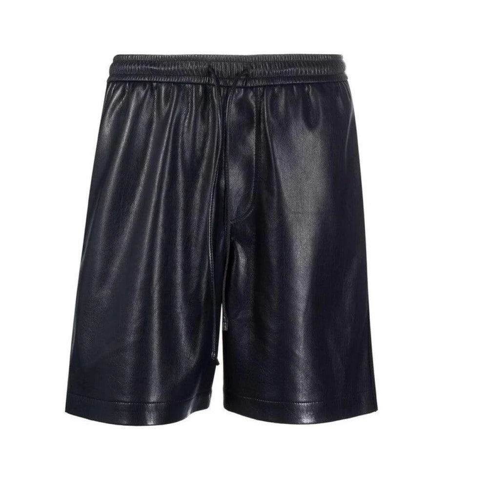 LeathericMen Classy Leather Shorts for Men – Premium Genuine Sheep Leather Slim Fit Shorts