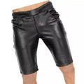 LeathericMen Men’s Genuine Leather Shorts – Premium Slim Fit Casual Leather Shorts for Men