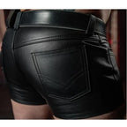 LeathericMen Men’s Genuine Sheep Leather Shorts – Soft Boxer Style Unisex Casual Summer Shorts
